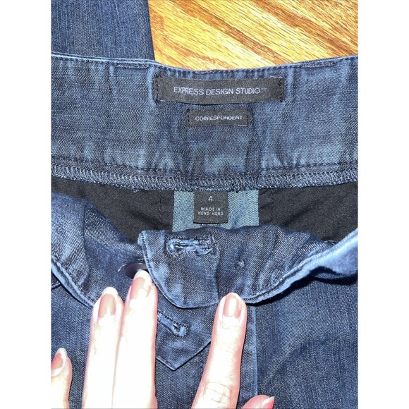 Express Design Studio Correspondent Dress Jeans Size 4 Denim Jeans Classic Blue - Picture 2 of 3